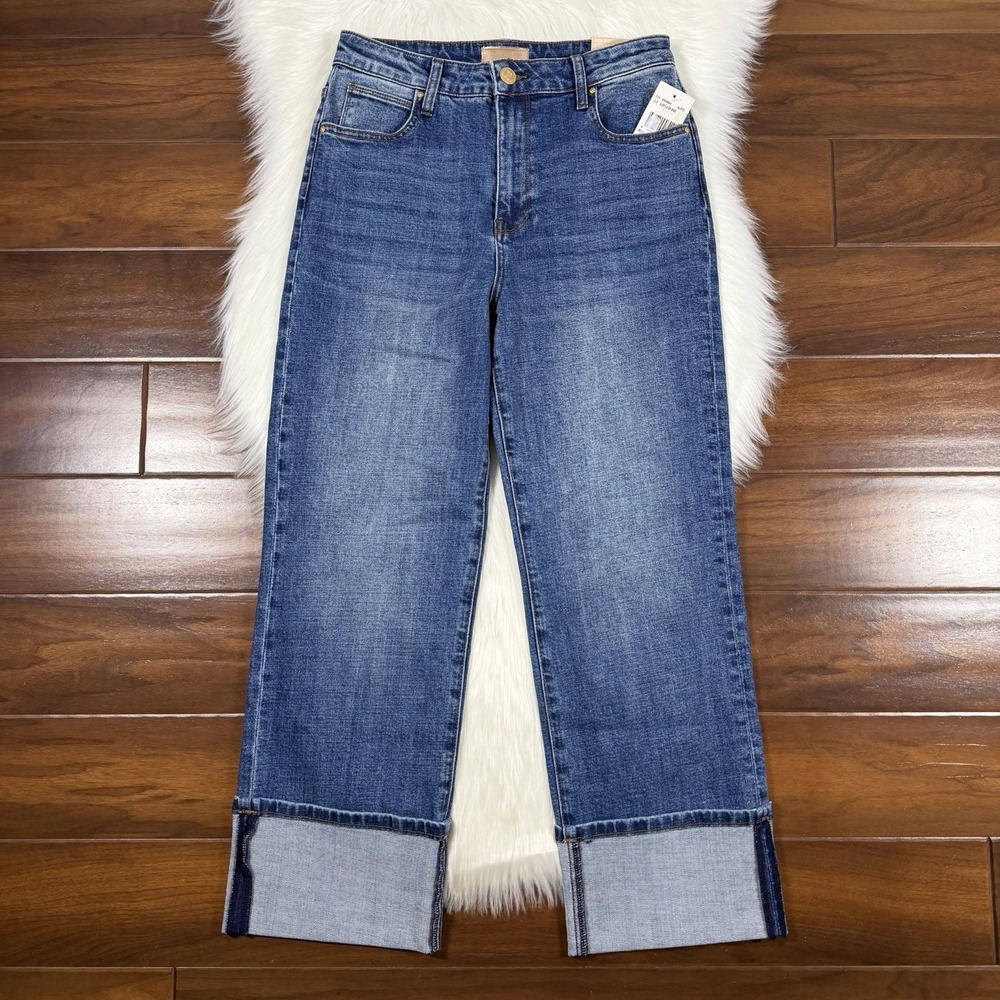 Kut from the Kloth Blue Wide Leg Cuffed Jeans